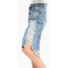 imageCHARTOU Womens Slim Fit Vintage Hipster Frayed Tassel Distressed Midi Denim Skirt 4Blue