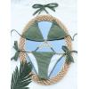 imageCHARTOU Womens Trendy 2 Piece Triangle Bikini Set Rhinestone Halter Bathing Suit SwimsuitGreen2