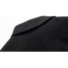 imageCHARTOU Mens Thicken Single Breasted Quilted Wool Blend Long Pea Coat OvercoatBlack