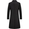 imageCHARTOU Mens Thicken Single Breasted Quilted Wool Blend Long Pea Coat OvercoatBlack
