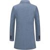 imageCHARTOU Mens Thicken Single Breasted Wool Blend Pea Coat Quilted Topcoat OvercoatBlue