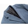 imageCHARTOU Mens Thicken Single Breasted Wool Blend Pea Coat Quilted Topcoat OvercoatBlue