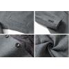 imageCHARTOU Mens Thicken Single Breasted Wool Blend Pea Coat Quilted Topcoat OvercoatGrey