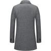 imageCHARTOU Mens Thicken Single Breasted Wool Blend Pea Coat Quilted Topcoat OvercoatGrey