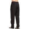imageCHARTOU Mans Summer Casual Stretched Waist Loose Fit Linen Beach PantsBlack