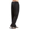 imageCHARTOU Mans Summer Casual Stretched Waist Loose Fit Linen Beach PantsBlack