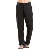 imageCHARTOU Mans Summer Casual Stretched Waist Loose Fit Linen Beach PantsBlack