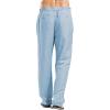 imageCHARTOU Mans Summer Casual Stretched Waist Loose Fit Linen Beach PantsBlue