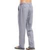 imageCHARTOU Mans Summer Casual Stretched Waist Loose Fit Linen Beach PantsGrey