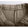 imageCHARTOU Men Casual Drawstring Cotton Linen Pants Beach Yoga Wide Leg Lounge Pants Palazzo Trousers Elastic Waist Loose SlacksKhaki Grey