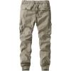 imageCHARTOU Men Stretch Waist Cargo Pants Work Pants Lightweight Outdoor Tactical Jogger Pants PocketKhaki