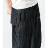 imageCHARTOU Mens Baggy Drawstring Waist Stripes WideLeg Lightweight Harem Beach Capri PantsBlack