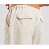 imageCHARTOU Mens Casual Stretched Drawstring MidWaist Loose Fit Lightweight Straight Leg Linen Summer Beach PantBeige