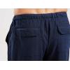 imageCHARTOU Mens Casual Stretched Drawstring MidWaist Loose Fit Lightweight Straight Leg Linen Summer Beach PantNavy