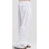 imageCHARTOU Mens Casual Stretched Drawstring MidWaist Loose Fit Lightweight Straight Leg Linen Summer Beach PantWhite