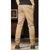 imageCHARTOU Mens Comfort MidRise Regular Fit Flat Front Cotton Chino PantsKhaki
