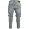 imageCHARTOU Mens Distressed Paint Splatter Zipper Tapered Leg Denim Jeans PantsBlue