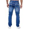 imageCHARTOU Mens Fashion Stretchy Regular Fit Mid Rise Straight Leg Long JeansBlue