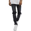 imageCHARTOU Mens Vintage Destroyed Holes Patchwork Ripped Distressed Skinny Tapered Leg JeansBlack a