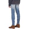 imageCHARTOU Mens Vintage Destroyed Holes Patchwork Ripped Distressed Skinny Tapered Leg JeansBlue B
