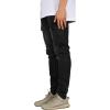 imageCHARTOU Mens Wash Distressed Stretchy Skinny Tapered Leg Long Cargo Denim Jeans PantsBlack