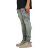 imageCHARTOU Mens Wash Distressed Stretchy Skinny Tapered Leg Long Cargo Denim Jeans PantsBlue