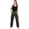 imageCHARTOU Womens Casual Work Cargo Pants with Multi Pockets Hiking Tactical Military Long TrousersDark Grey