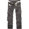 imageCHARTOU Womens Casual Work Cargo Pants with Multi Pockets Hiking Tactical Military Long TrousersGrey