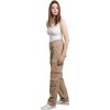 imageCHARTOU Womens Casual Work Cargo Pants with Multi Pockets Hiking Tactical Military Long TrousersKhaki