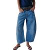 imageCHARTOU Womens Wide Leg Cropped Baggy Y2k Mid Rise Jeans  Boyfriend Harem Denim PantsBlue