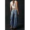 imageCHARTOU Womens Wide Leg Cropped Baggy Y2k Mid Rise Jeans  Boyfriend Harem Denim PantsBlue
