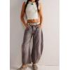 imageCHARTOU Womens Wide Leg Cropped Baggy Y2k Mid Rise Jeans  Boyfriend Harem Denim PantsCamel