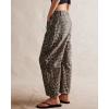 imageCHARTOU Womens Wide Leg Cropped Baggy Y2k Mid Rise Jeans  Boyfriend Harem Denim PantsClassic Leopard