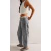 imageCHARTOU Womens Wide Leg Cropped Baggy Y2k Mid Rise Jeans  Boyfriend Harem Denim PantsGrey
