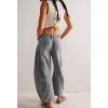 imageCHARTOU Womens Wide Leg Cropped Baggy Y2k Mid Rise Jeans  Boyfriend Harem Denim PantsGrey