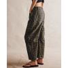 imageCHARTOU Womens Wide Leg Cropped Baggy Y2k Mid Rise Jeans  Boyfriend Harem Denim PantsLeopard