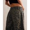 imageCHARTOU Womens Wide Leg Cropped Baggy Y2k Mid Rise Jeans  Boyfriend Harem Denim PantsLeopard