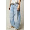 imageCHARTOU Womens Wide Leg Cropped Baggy Y2k Mid Rise Jeans  Boyfriend Harem Denim PantsLight Blue