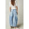 imageCHARTOU Womens Wide Leg Cropped Baggy Y2k Mid Rise Jeans  Boyfriend Harem Denim PantsLight Blue