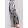 imageCHARTOU Y2k Barrel Jeans Women Wide Leg Baggy Distressed Printed Boyfriend Horseshoe Denim PantsStars Grey