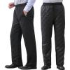 imageCHARTOU Men Insulated Work Pants Thicken Casual Warm Winter Hiking Puffy Pants Outdoor Snow Down PantsBlack