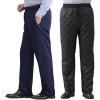 imageCHARTOU Men Insulated Work Pants Thicken Casual Warm Winter Hiking Puffy Pants Outdoor Snow Down PantsDark Blue