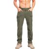 imageCHARTOU Men Quick Dry Hiking Pants Sweatpants Lightweight Waterproof Joggers with Pockets Outdoor StretchArmygreen