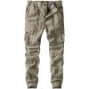 imageCHARTOU Men Stretch Waist Cargo Pants Work Pants Lightweight Outdoor Tactical Jogger Pants PocketKhaki