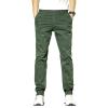imageCHARTOU Mens Comfort MidRise Regular Fit Flat Front Cotton Chino PantsArmy Green