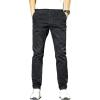 imageCHARTOU Mens Comfort MidRise Regular Fit Flat Front Cotton Chino PantsDark Grey