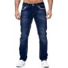 imageCHARTOU Mens Fashion Stretchy Regular Fit Mid Rise Straight Leg Long JeansDark Blue