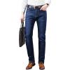 imageCHARTOU Mens Regular Fit Fleece Lined Straight Leg Denim Jeans PantsBlue
