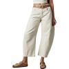 imageCHARTOU Womens Wide Leg Cropped Baggy Y2k Mid Rise Jeans  Boyfriend Harem Denim PantsIvory
