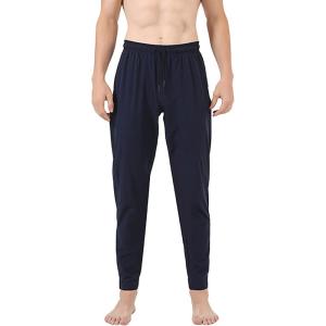 imageCHARTOU Mens Casual Stretchy Drawstring Waist Athletic Quick Dry Durable Fitness Jogger PantsNavy Blue